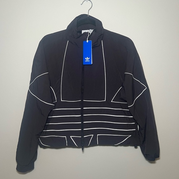 adidas Jackets & Blazers - Adidas Black Jacket with White Accents